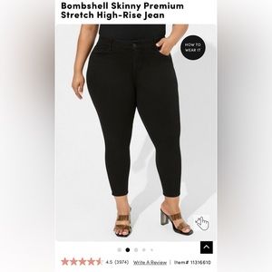 Torrid Bombshell Skinny Jeans 18 EUC